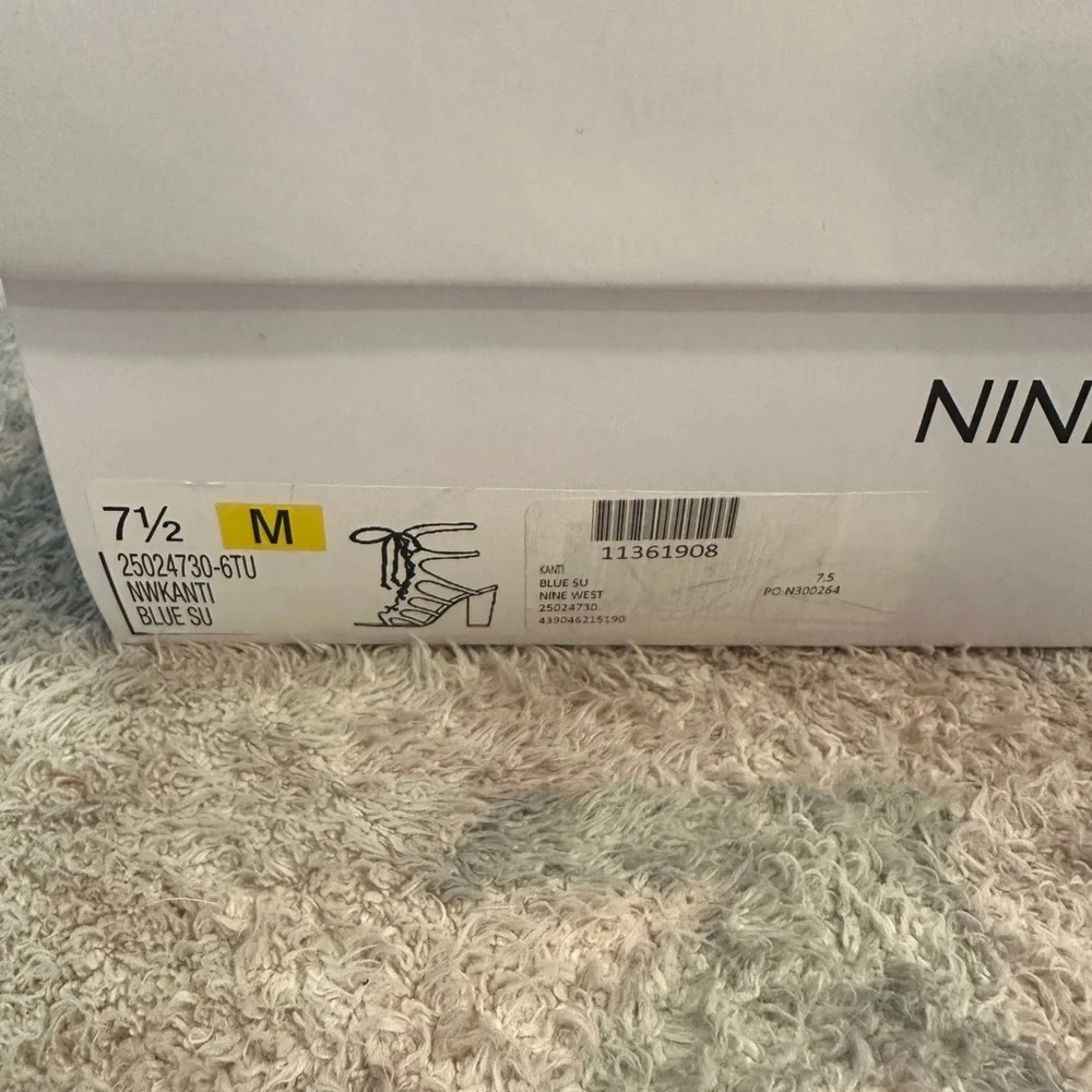 Nine West Women's Blue Heeled Sandals - Picture 4 of 5